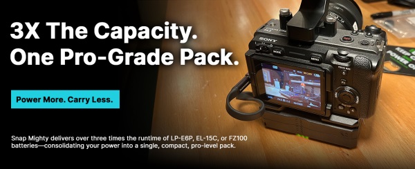 Аккумулятор Core SWX SNAP Mighty 45Wh крепится под камеру на магните