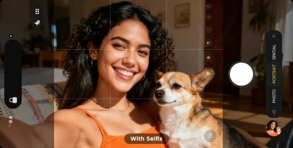 Чехол Selfix для iPhone со встроенным дисплеем